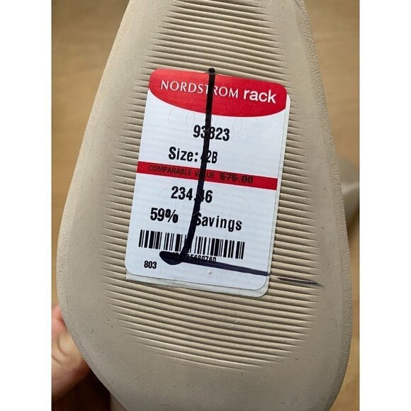 Ron White "Lizbeth" square toe block heel BNWT Italy nude pump patent - Picture 7 of 8